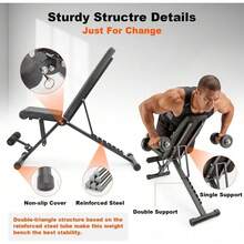 Trintion Foldable Inclined Weightlifting Platform For Sit Ups, Leg Extension 660LB, Adjustable Capacity For Strength Training And Fitness - Default - View 5