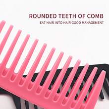 Thickened Large Tooth Comb Wide Tooth Comb High Quality Large Blade Comb Curling Hair Special Long Hair Wave Massage Comb Plastic Shampoo Comb - Multicolor - View 4