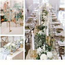 مجموعة حاملات الشموع المعدنية، حاملات الشموع لموضوع حفل الزفاف على الطاولة، مناسبة لعيد الميلاد والهالوين والفصح وعيد الشكر، ديكور المنزل والفندق - تشطيب بالزيت (الشموع غير مشمولة) لديكور المنزل، ديكور الطاولة، هدايا الصديقة/هدايا الشتاء، ، عيد الميلاد، الهالوين، لوازم حفلات عادية - الشمعدان الذهبي - مشاهدة 11