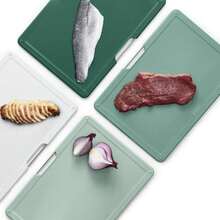 Joseph Joseph Folio 4-Piece Colour Coded Cutting Board Set, Slimline Case For Organized Kitchen Storage, Sage Green - ColorC - 查看 6