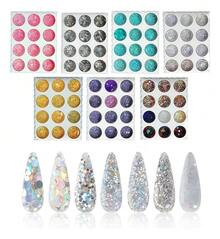TendenciaGlitter Decoracion Para Uñas Y Esmaltes 12 Varios ModelosCalidad premium - Azul - Ver 8