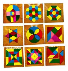 Tendencia5pz Rompecabeza Tangram Madera 15cm Juguete Didactico VariosCalidad premium - 1 - Ver 2