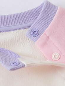 mini bala 女婴可爱卫衣套装（2件套），长袖上衣和裤子，面料柔软，不易起球，2026春季系列 - 白紅色 - 查看 6