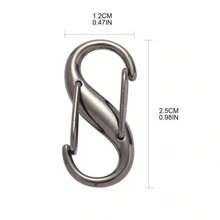 4pcs S-Shaped Spring Buckle, 8-Shaped Adjustable Buckle, Metal Alloy Carabiner Clips, Multi-Function Keychain Accessories - Multicolor - View 5