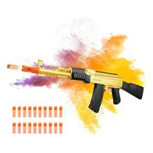 TendenciaPistolas Juguete Ak47 Dorado Rifle Y Espuma Bala Niños Kit DoradoCalidad premium - Dorado - Ver 1