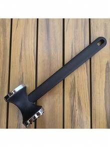 1pc Aluminum Alloy Meat Tenderizer, Chicken Meat Masher, Manual Meat Grinder, Multi-Function Steak Pounder Chicken Beef Tenderizer - Black - View 2