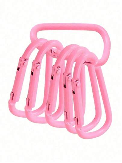 5PCS Aluminum Alloy Carabiners, Durable Spring Door Keychains For Outdoor, Camping, Hiking - Heavy Duty Accessory Carabiner Set