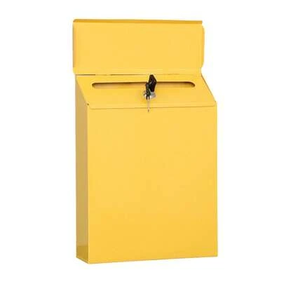 Briefkasten mit Schlüsselschloss, Wandbriefkasten aus Metall, abschließbarer Hängebriefkasten für Haustür, Büro, Garten, Wanddekoration