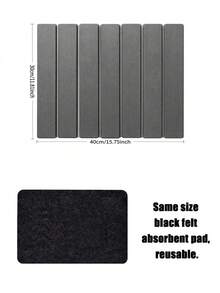 1pc Foldable Silica Gel Dish Drying Mat With Absorbent Pad - Multifunctional Kitchen Drainer Mat, Sturdy & Non-Slip, Also Suitable As Bathroom Countertop Coaster & Splash Guard, Quick Drying, Great Mother's Day Gift - Multicolor - View 16