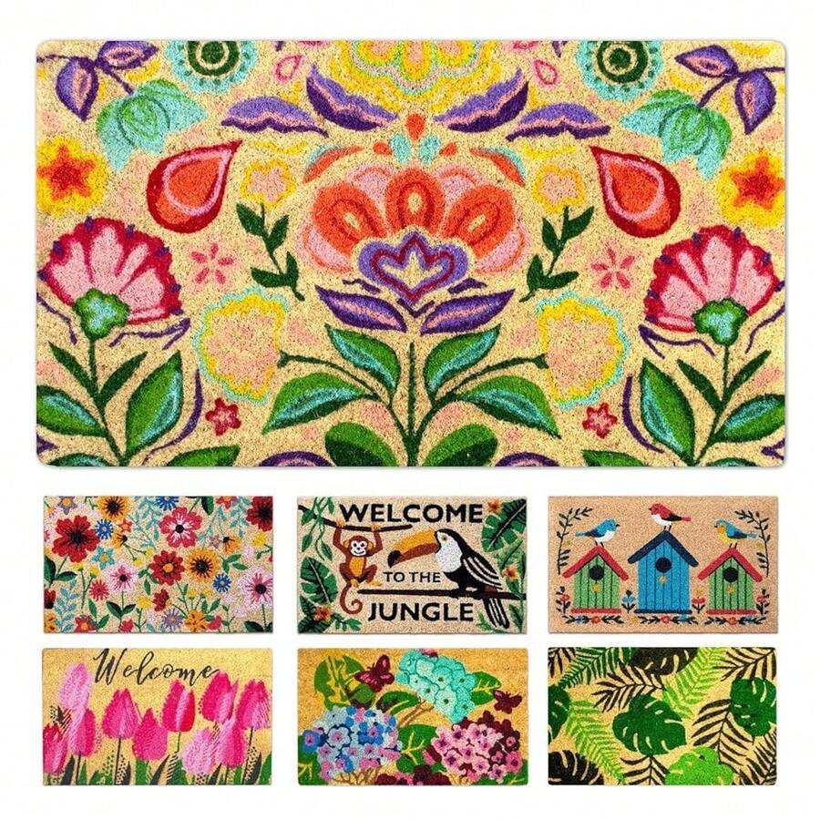 Coir Doormat, Front Door Mats Outdoor, Funny Welcome Mat Outdoor, Front Door Mat For Home Entrance, Door Mat Outside Entrance, Welcome Mat Indoor 16\X27.5\ (Dalias) - 大麗花 - 查看 1