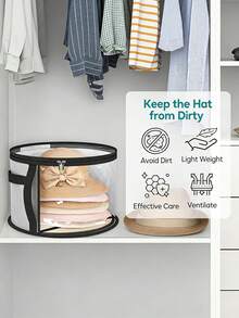 Large Waterproof Foldable Storage Box | Hat Storage Box For Cowboy Hats, Sun Hats And Beach Hats | Under Bed Clothes And Toy Storage | Outdoor Travel Beach Bag