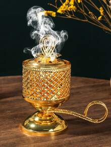 High-End Home Gold Metal Decorative Incense Burner - Multicolor - View 12