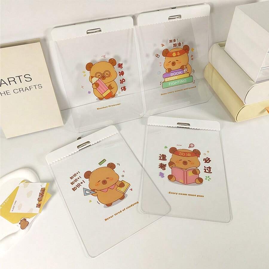 Acrylic Board Clip Capybara Desk A4 File Folder Cartoon Transparent ...