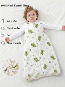 Newborn Baby Boys Girls Cozy Soft Sleeping Bags Infant Toddler Kids Sleeveless Pink Leopard Printed Cute Flannel Warm Sleep Sack - Multicolor - View 16