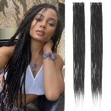 Synthetic Dreadlock Extensions 20/50 Strands Hippie Dreads 24 Inch Ombre Color 0.6 Cm Width Loc Extensions Reggae Style Crochet Hair - Nhiều màu - Xem 14