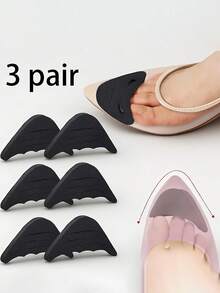 3 Pairs Reusable Sponge Toe Filler Inserts, Adjustable Toe Plugs, Shoe Inserts Suitable For Women High Heels, Oversized Shoes, Heels, Sneakers, Unisex - Multicolor - View 2