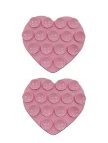 1/2/4个装硅胶章鱼吸盘、心形硅胶吸盘、长方形硅胶吸盘手机支架，防滑硅胶材质。情人节送给男友/女友的礼物。 - 彩色 - 查看 11