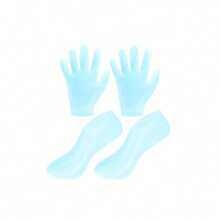 硅胶保湿足套和手套套装 - 凝胶保湿袜、保湿手套，专为女性足部护理设计，适用于干燥、粗糙的足部，女性足部护理工具套装 - 彩色 - 查看 10