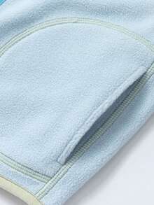 mini bala 女童防静电抓绒外套，男女通用，保暖抓绒面料，户外穿着，春季 - 冰藍 - 查看 8