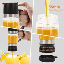 315MLDispensador de Miel, Empujar para Extraer, Dispensador de Miel Sin Goteo, con Asa, 10.65OZ Tarro de Miel de Vidrio, Dispensador de Jarabe, con Tapa, para Miel, Ensaladas (Negro),37430412 - Rosa coral - Ver 2