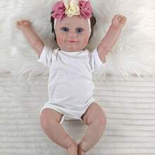 50 cm vollständiger Vinyl-Körper wasserdichte Reborn-Puppe Maddie, handbemalt mit sichtbaren Adern, lebensechte 3D-Hautfarbe, Spielzeug-Geschenk - Weiss - Übersicht 1