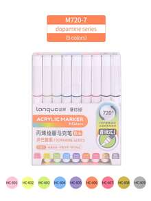 languo 207 Colors Direct Acrylic Marker Pens, Soft Tip High Capacity Multi-Color Markers, Waterproof Paper, Suitable For DIY Graffiti, Rocks, Canvas, Wood, Glass, Ceramic And Textile Painting, Quick-Drying Markers, Art Supplies. - Multicolor - View 13