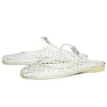 Clear Mary Jane Jelly Shoes For Women Slip On Mules Comfortable Closed Toe Flat Jelly Sandals Summer Mesh Slides - Clear - View 7