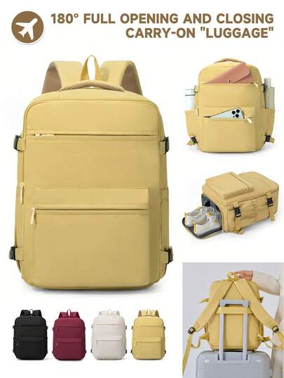 Myco Ryanair Travel Backpack, 40*30*20cm Aviation Cabin Bag, Laptop Backpack Fashion Lightweight Book Bag For Travel Work Business Teacher Nurse Computer Bag With Computer Compartment, Stylish Ladies Daypack School Backpack