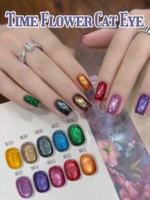 12毫升秋冬美甲亮片指甲油凝胶，高密度闪亮红/蓝/金玻璃珠，用途广泛，适用于美甲沙龙、美白、美甲艺术、圣诞美甲用品 - 彩色 - 查看 3