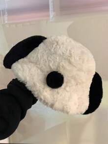 1 buc Pălărie drăguță de pluș, culoare solidă, în formă de animal, câine mic, cu urechi lungi, pălărie de găleată, protecție pentru urechi caldă, pălărie de pluș, pălărie casual caldă și rezistentă la vânt pentru femei, toamnă/iarnă, protecție pentru urechi, potrivită pentru petrecere, ținută casual zilnică - câine - Vizualizare 7