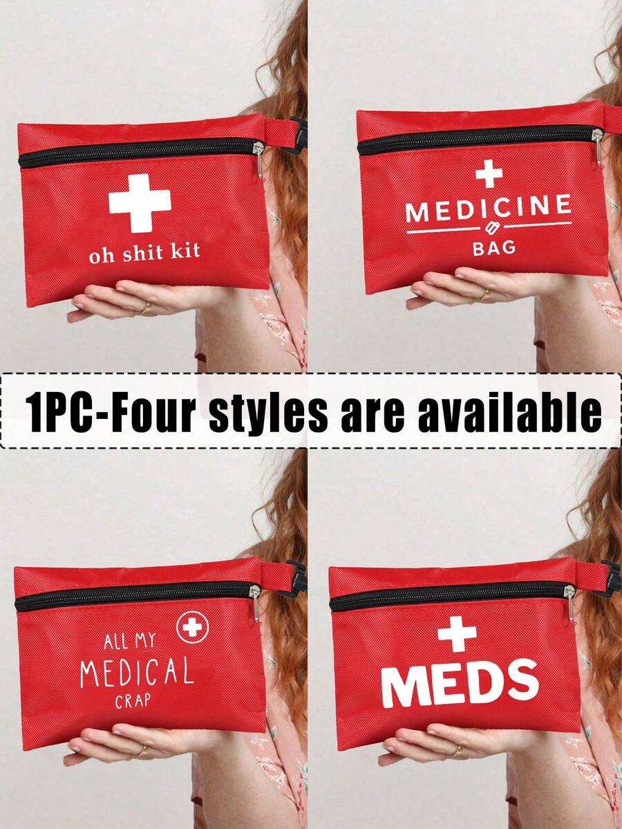 Rotes Kreuz Medizintasche, Erste-Hilfe-Set, Medizin-Aufbewahrungstasche. Kann Verbände, Masken, Desinfektionsmittel, Medikamente usw. aufbewahren. Geeignet für Ausflüge, Reisen, Abenteuer und den Einsatz im Krankenhaus. Kann als Geburtstagsgeschenk, Urlaubsgeschenk oder Geschenk für Krankenschwestern, Ärzte, Freunde, Familie und Angehörige verschenkt werden (nur Medizintasche, medizinische Artikel nicht enthalten). - Verschiedenfarbig - Übersicht 1