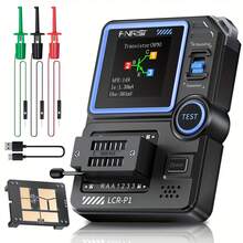 P1晶体管测试仪，多功能电子元件测试仪，适用于电容器和电阻器、SMD电子元件、二极管和齐纳二极管电阻感应电池测试仪 - 黑色 - 查看 9