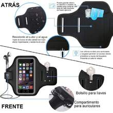 Brazalete para Teléfono, Funda para Teléfono con Brazalete Deportivo, Correa Ajustable con Banda Reflectante,  15 Pro/15/14 Pro/14, Galaxy S23, Banda Ajustable, Resistente al Agua (6.8pulgadas),37423419 - Multicolor - Ver 6