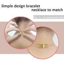 1 pieza Separador de collar magnético de múltiples capas, conector de joyería multicapa, tubo deslizante de cierre - Multicolor - Ver 7