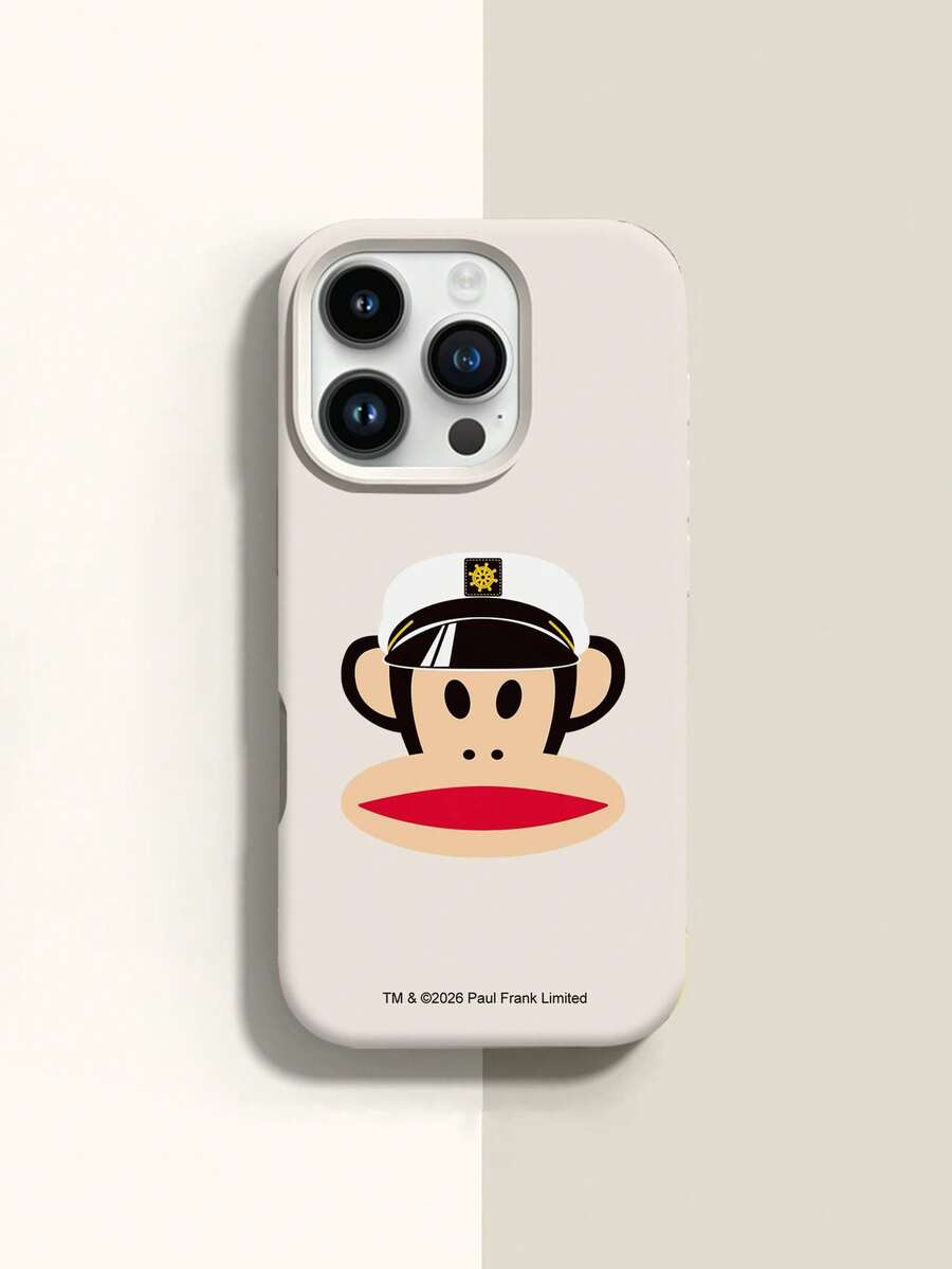 Paul Frank 授权硅胶手机壳，全包防震摄像头保护，猴子图案，适用于 13/14/15/16/17 Pro Max - 彩色 - 查看 1