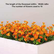 1 Bouquet Of 12.6 Inch Artificial Daisy Flowers, Suitable For Wedding Decor, Bridal Bouquet, School Opening, Classroom Decor, Home Dining Table, Living Room & Bedroom Vase Decor, Garden Outdoor Party, Birthday Party Decoration - Orange - View 9
