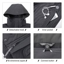 CAMEL CROWN Women's 3-In-1 Waterproof Windproof Ski Jacket With Fleece Lining, Suitable For Rainy/Snowy Outdoor Activities - Grey - View 6