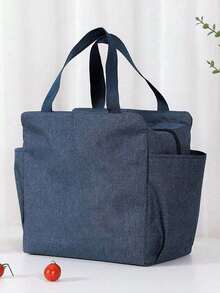 Customizable Nurse-Themed Large Capacity Tote Bag - Personalized Name/Text, - Heartbeat And Stethoscope Pattern Design, Insulated Bag, Dual Pocket Lunch Box, Large Capacity, Student Meal Thermal Cooler Bag, Portable Travel Picnic Bag, Work Lunch Box, Office Holiday Lunch Box, Unisex Multifunctional Camping School Lunch Box, Valentine's Day Gift, New Year Gift - Multicolor - View 14