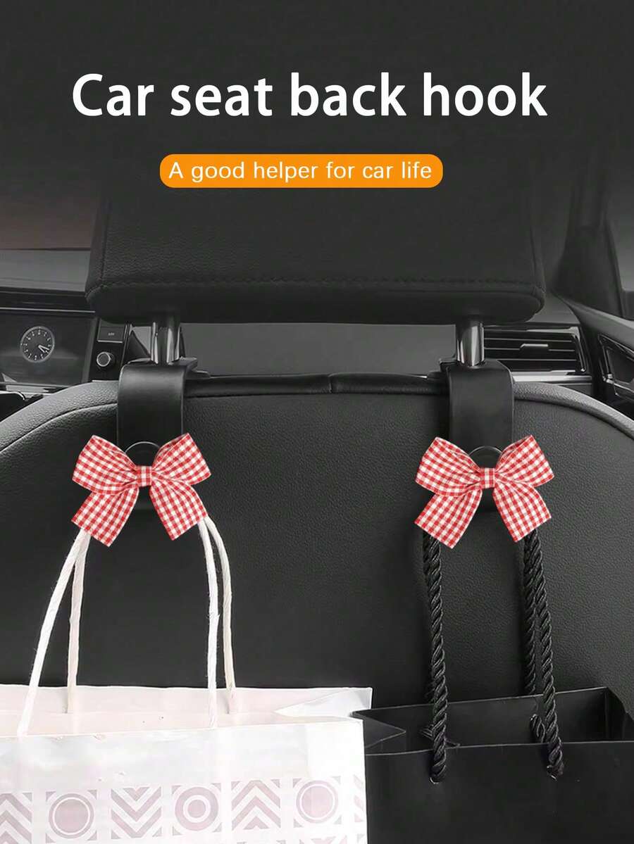 1/2 pezzi Gancio per sedile auto con texture in fibra di carbonio, accessori interni auto multifunzionali e nuovi - A - Visualizzare 1