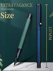 51件套金属钢笔墨水笔芯套装，包含1支钢笔和50支墨水笔芯，商务办公笔，学习文具，学校奖励礼物，节日礼物 - 1 pen+50 ink sacs - 查看 2