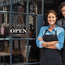 High Quality Double-Sided Printed "Open" And "Closed" Business Sign Board With Rope, Suitable For Cafes, Shops And Other Venues - Multiple Styles - View 4