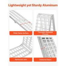 Aluminum Ramps, 2000 Lbs, 2Pcs Heavy-Duty Ramps With Wider Ramp Surface, Universal Stable Loading Ramp With Handles, Fit For ATV, UTV, Motorcycle, Electric Bicycle, Etc. - 2000 Lbs - View 3