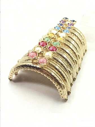 Vintage Metal Kiss Lock Purse Frame Handle With Colorful Beads, Retro Bronze Clutch Bag Frame Replacement, DIY Handbag Handle Hardware For Coin Purse, Evening Bag, Tote, Crossbody & Woven Bags, Elegant Floral Engraved Arch Handle For Sewing, Craft Projects, Bag Making, Repair, Upgrade, Fashion Accessories, Daily Use, Parties, Weddings, Travel, Gifts For Women, Valentine's Day Gifts, Handmade Bag Supplies