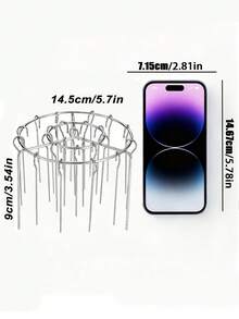 1 Set Stainless Steel Grill + Skewers, Barbecue Set, Air Fryer Grill Set, Stainless Steel Round Grill, Air Fryer, Oven, Grill, Skewers, Kitchen Supplies, Cooking, Suitable For Meat, Fish, Vegetables, Fruits, Holiday Parties, Gatherings, Gifts - Multicolor - View 10