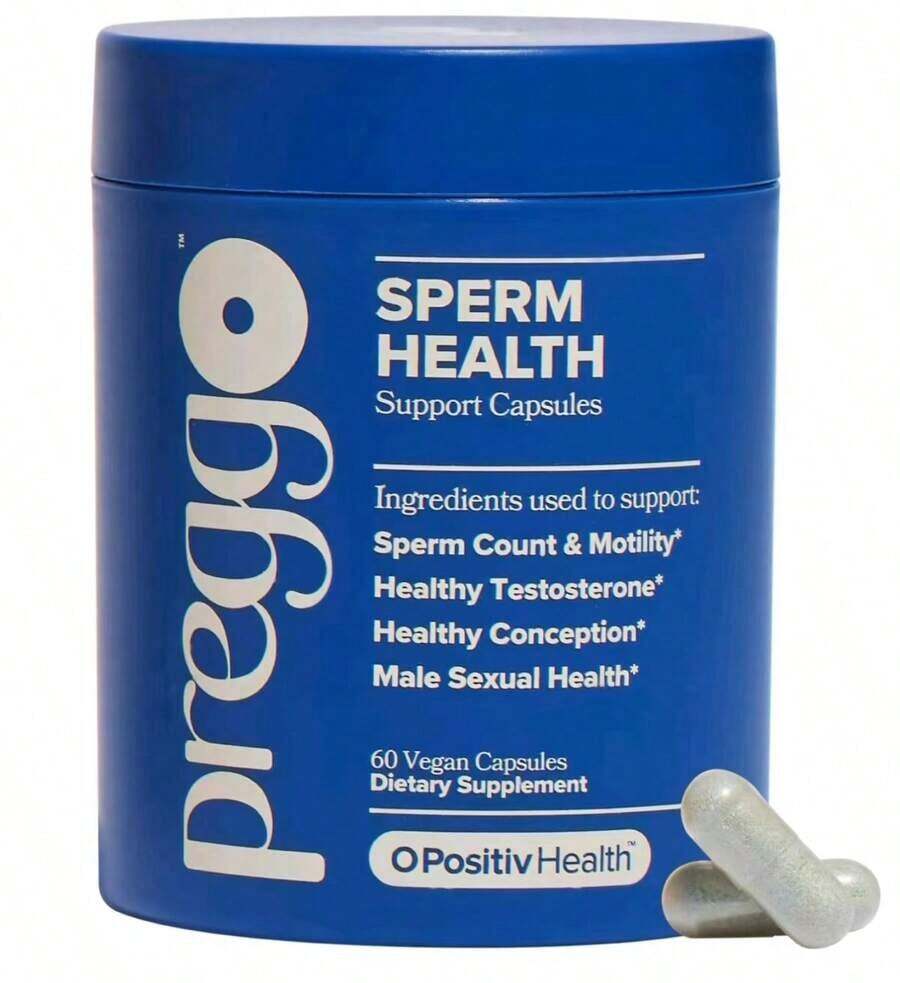 Preggo Health Supplement For Men | OBGYN-Formulated With Tongkat Ali, NAC & Alpha Lipoic Acid | Supports Count, Motility & Male Reproductive Wellness | 60 Capsules - Người khác - Xem 1