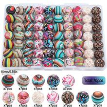 70 Silicone Cat/Dog Paw Print Beads In Leopard Print, Floral, And Striped Patterns. Vibrant Colors And Realistic Textures. Pet-Themed Jewelry Accessories, Suitable For Jewelry Making, DIY Crafts, Shoe And Bag Decorations, And Keychains. - 70 chiếc-B - Xem 6