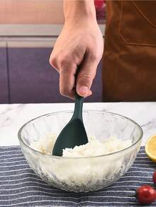 1pc Non-Stick Heat-Resistant Silicone Rice Spoon - Ergonomic One-Piece Design, Durable, Easy To Clean, Suitable For Rice, Salad, Mashed Potatoes, Etc. - Multicolor - View 8