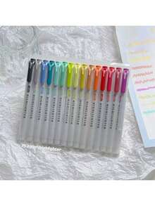 5 قطع/مجموعة أقلام تحديد ناعمة الألوان، تصميم رأس مائل، ألوان مائية، لا تنزف، مناسبة للمفكرة والكتاب المقدس والمخطط والملاحظات والبالغين والأطفال والطلاب والمكتب ولوازم التعلم