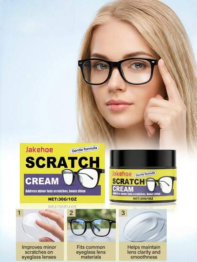 30g Glasses Scratch Care Cream, Glasses Scratch Cleaning And Refurbishing Care, Compatible With Multiple Types Of Lens Maintenance Creams, 1 Bottle Of Screen Cleaner, Screen Cleaning Spray Suitable For All Mobile Phone, Laptop And Tablet Screens