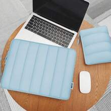 TECOOL 加厚防水笔记本电脑保护套，兼容MacBook Air 13/15 M1/M2（2012-2023）、MacBook Pro 13/14/15/16（2010-2022）、14-16英寸Chromebook、Surface、HP笔记本电脑，带配件袋，灰蓝色